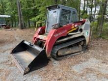 2015 Takeuchi TL12 Rubber Track Skid Steer, High Flow Hydraulics, Cab, AC,