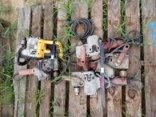 PALLET W/ (5) ELECTRIC DRILLS,  (4)MILWAUKEE, (1) DEWALT