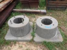 (2) CONCRETE SIGN POLE BASES