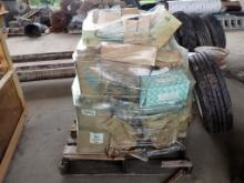 PALLET W/ MISC EQUIPMENT FILTERS,