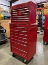 WATERLOO INDUSTRIAL PARTS CABINET / TOOL BOX ON WHEELS WITH CONTENTS 30? W x 18? L x 60?