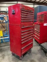 WATERLOO TRAXX INDUSTRIAL PARTS CABINET / TOOL BOX ON WHEELS WITH CONTENTS