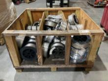 CRATE OF ASSORTED WELDING WIRE & SOME WELDING RODS
