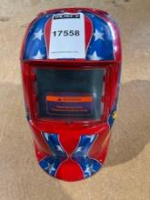 UNUSED AUTO DARKENING AMERICAN EAGLE RED WELDING FULL FACE SHIELD / HELMET...