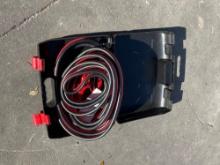 UNUSED 25FT EXTRA HEAVY DUTY BOOSTER CABLE, APPROX 800 AMP, 1 GAUGE WITH CARRYING CASE......