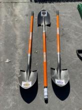 ( 3 ) UNUSED RHIN-O-RUGGED TEMPERED SHOVELS