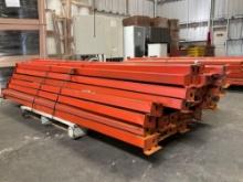 CROSSBEAMS FOR PALLET RACKING, APPROX 46 TOTAL, APPROX 8FT