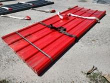 ( 1 ) STACK OF UNUSED POLYCARBONATE ROOF PANEL, APPROX 35in X 8FT , APPROX 30 PANELS