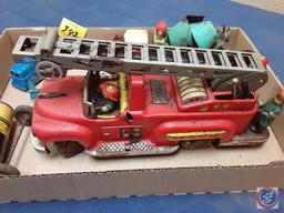 Assortment of Vintage Toys, Vintage Toy Fire Truck, w/Ladder, Vintage...Toy Cement Truck