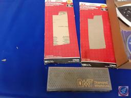 Ace Sheet Sandpaper, Union Pacific Magnetic Game (in bag), DMT Diamond Whetstone, Stud Finder,
