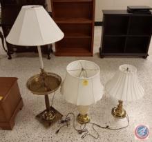 (2) table lamps and one stand-up lamp