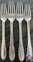 (4) sterling silver forks