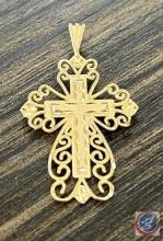 10K gold cross pendant