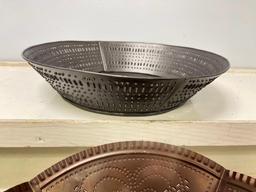 Group of 2 Tin Country Primitive Bowls