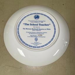 Norman Rockwell Collector Plate "The School Teacher" Limited Edition No. 0473E 1984