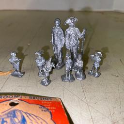 Misc Treasure Lot Incl Porcelain Casters, Miniature Pewter Figurines and More