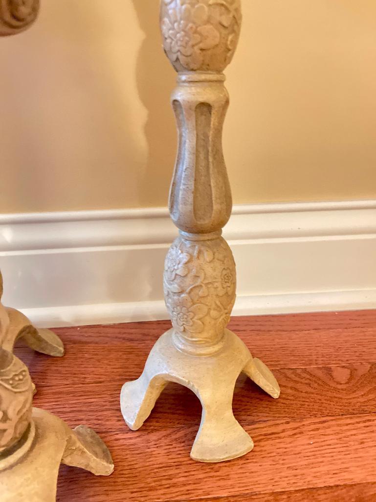 Group of 3 Composite Candle Holders