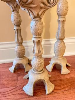 Group of 3 Composite Candle Holders