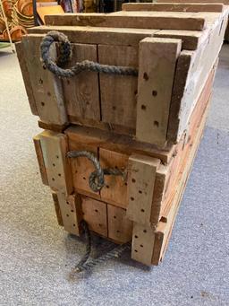 Group of 3 Wooden Military Ammunition Crates