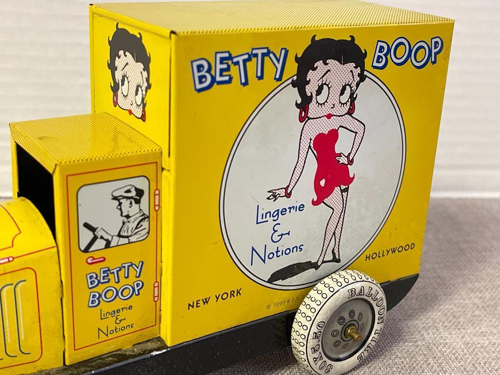 Vintage Schylling Tin Litho Betty Boop Toy Truck