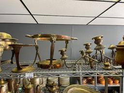 Shelf Lot of Chafing Dish, Candelabra and More from King Cole Restaurant
