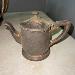 Eleven Vintage King Cole International Silver Soldered Tea Pots and Creamers