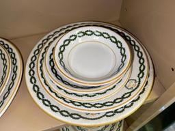 Shelf Lot of Dinner Place Settings for Three of Shenango China from King Cole Restaurant