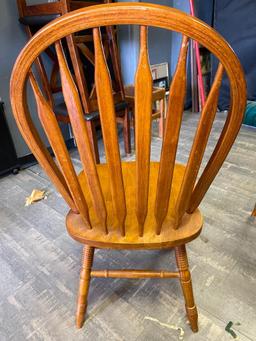 Three Windsor Back Dining Chairs