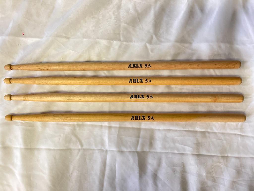 Two Pair of Arlx 5A Wood Tip Drum Sticks