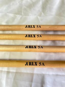 Two Pair of Arlx 5A Wood Tip Drum Sticks