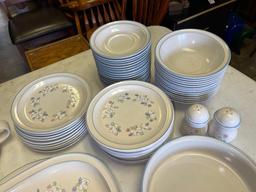 Set of Chantilly Stoneware Dishes, Mugs, Serving Dishes and More