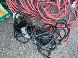 Group of Extension Cords and Power Strip
