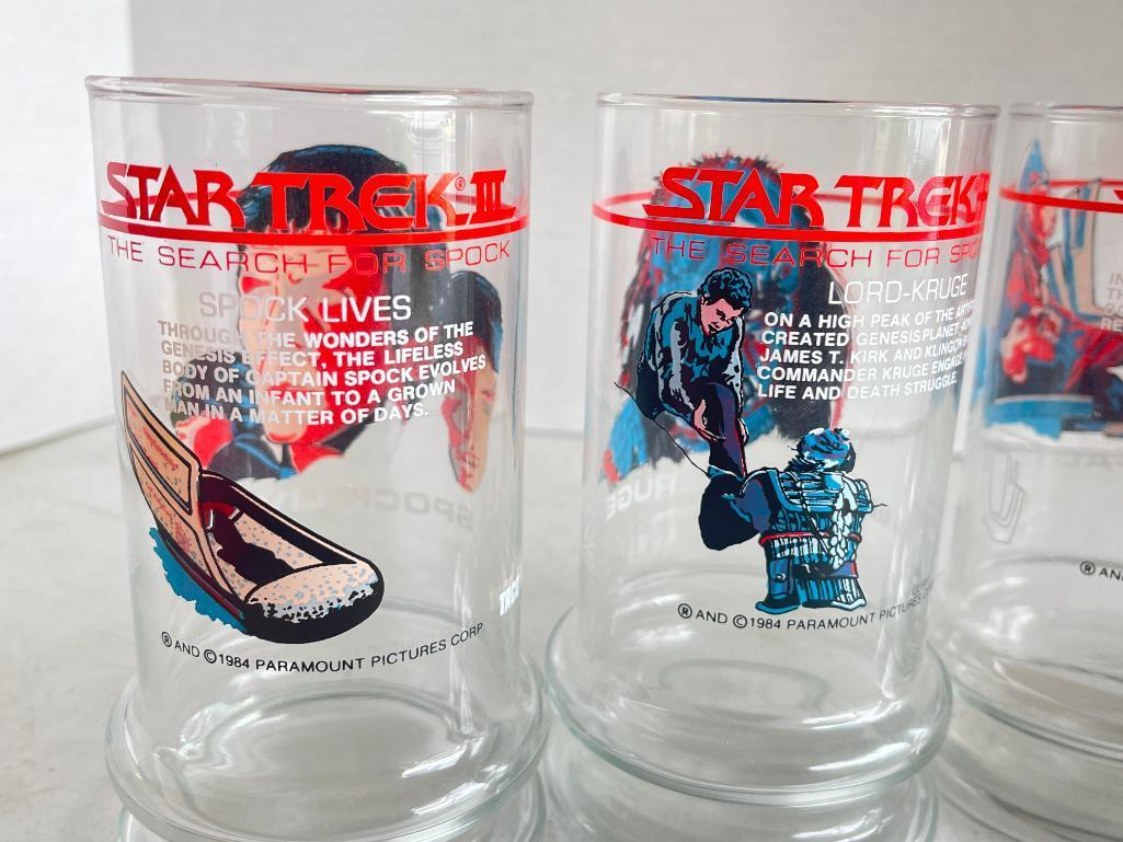 Set of 4 Vintage Taco Bell Star Trek III Glasses