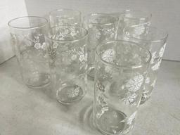 Set of 7 Vintage Drinking Glasses
