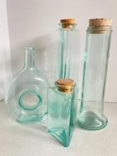Group of 4 Glass Jars