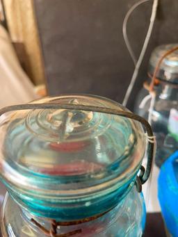 Blue clamp jar