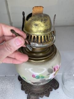Hand-painted oil lamp