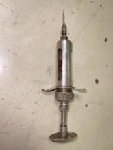 Vintage Anchor Serum Co. Stainless Steel Veterinarian Syringe