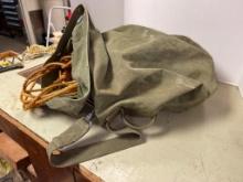 Military Duffle Bag w/Misc Rope