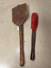 Vintage Folding Shovel and Folding Shovel w/Pick