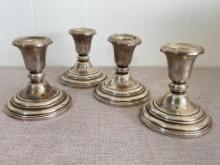 Two Set of Weighted Sterling Silver Candle Holders