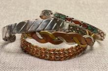 Four Metal Cuff Bracelets