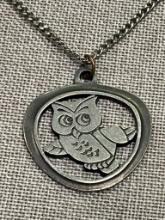 26" Owl Necklace Marked Sweden