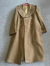 Vintage WWII Military Wool Overcoat