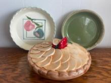Group of 3 Ceramic Pie Plates