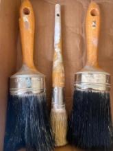 Group of 3 Stencil Brushes