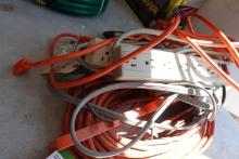LOT OF EXTENSION CORDS AND SURGE PROTECTORS