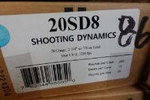 FIOCCHI SHOOTING DYNAMICS 20 GAUGE 2 3/4 INCH 7/8 OUNCE LEAD SHOT 8 250 ROU