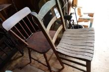 TWO EARLY SIDE CHAIRS ROUGH CONDITION