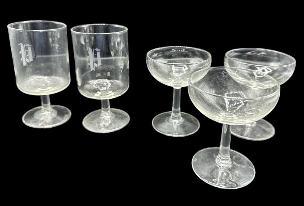 Assorted Drinking Glasses, etc.